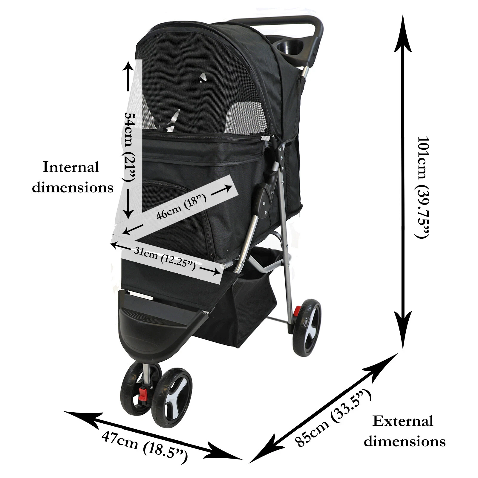 Pet Stroller Pushchair Detail