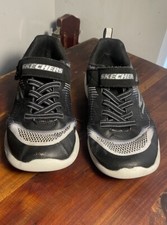 Skechers Kids Sneaker, Black/Silver, Size 3
