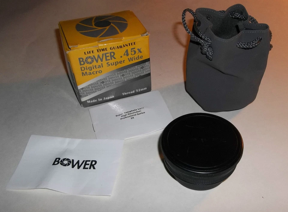 Bower Digital Super Wide Macro .45x Lens With Carrying Case Very Good Condition  - Image 4 of 4