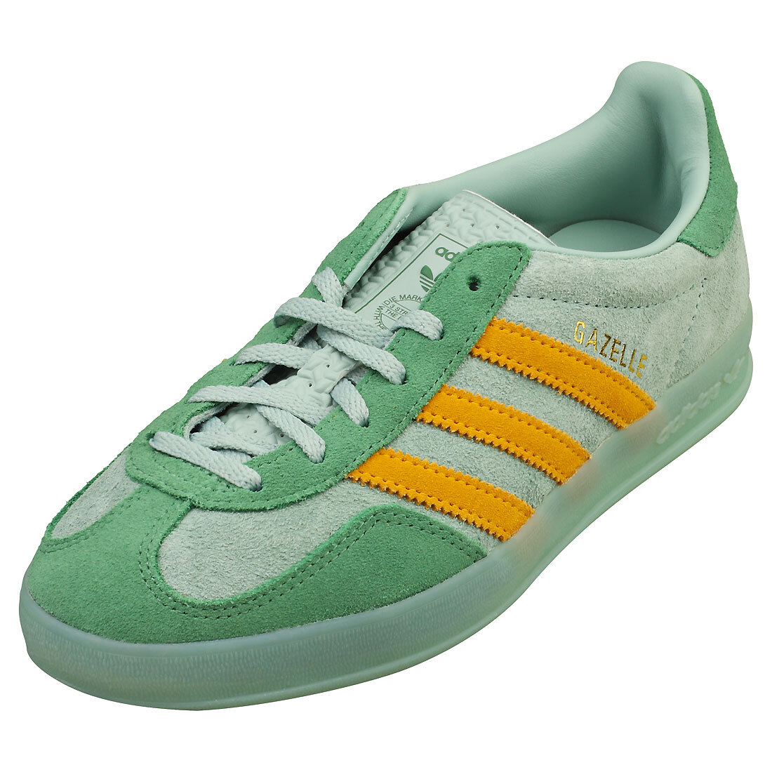 adidas Gazelle Indoor Womens Fashion Trainers in Hazy Green UK