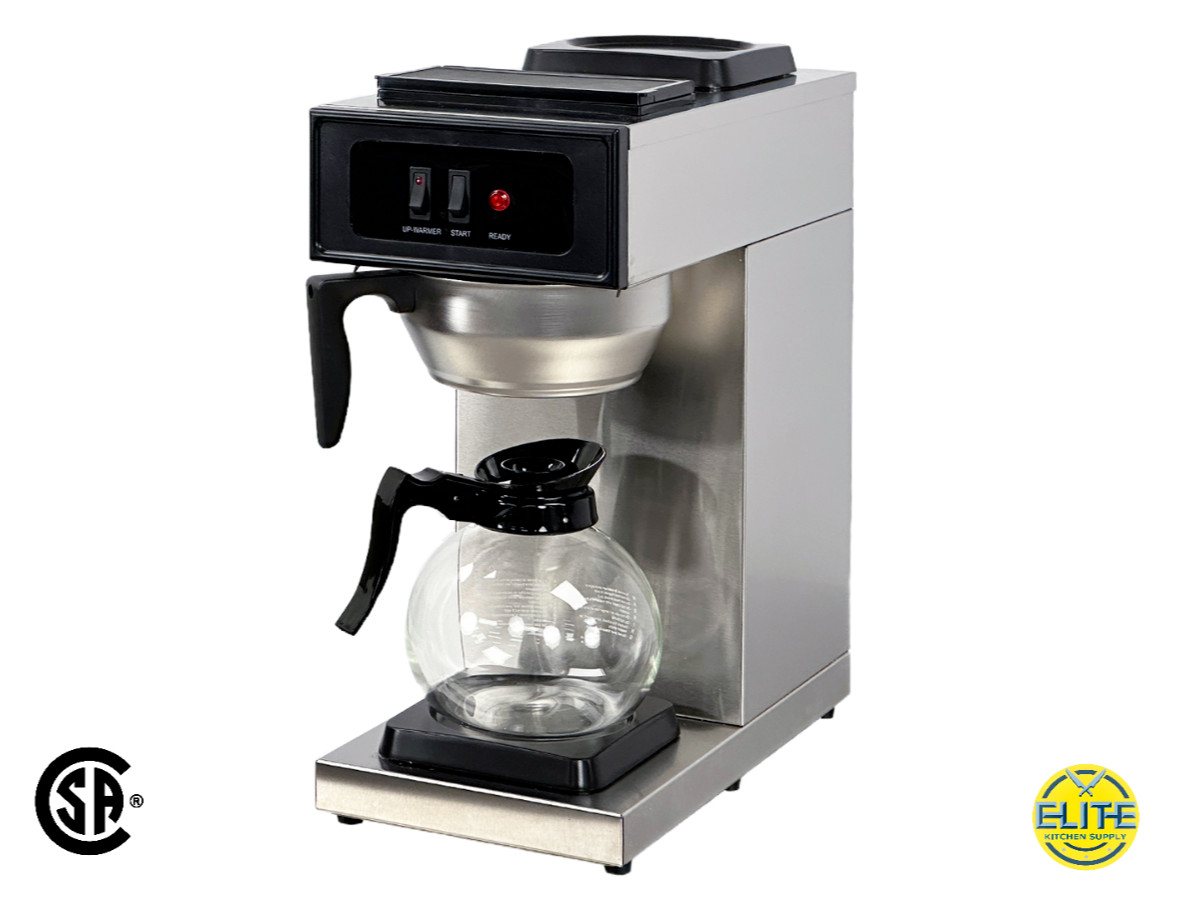 Commercial 12 Cup Coffee Machine, Stainless Steel, CSA Certi