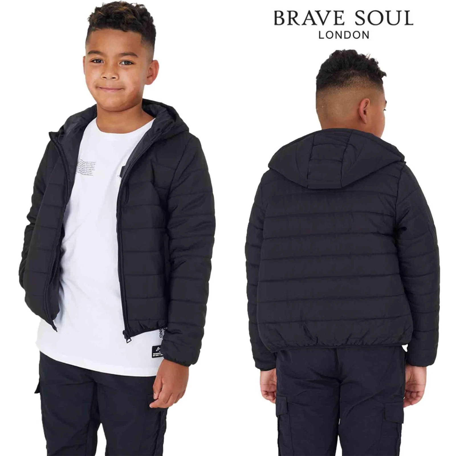 Boys Hooded Puffer Jacket Perfect for Winter, School, & Outdoor Play, 7-14 Years