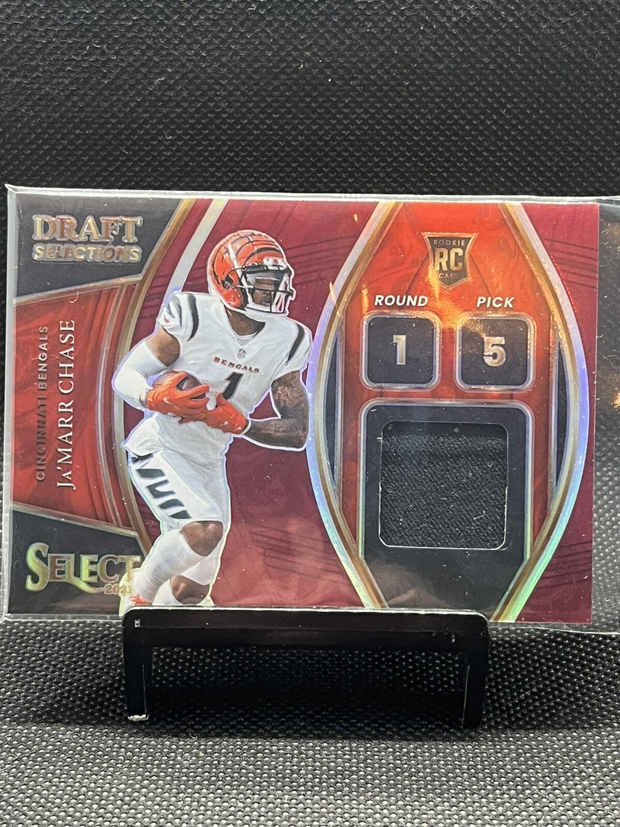 Ja'MARR CHASE 2021 Panini Select Draft Selections Prizm RC Jersey