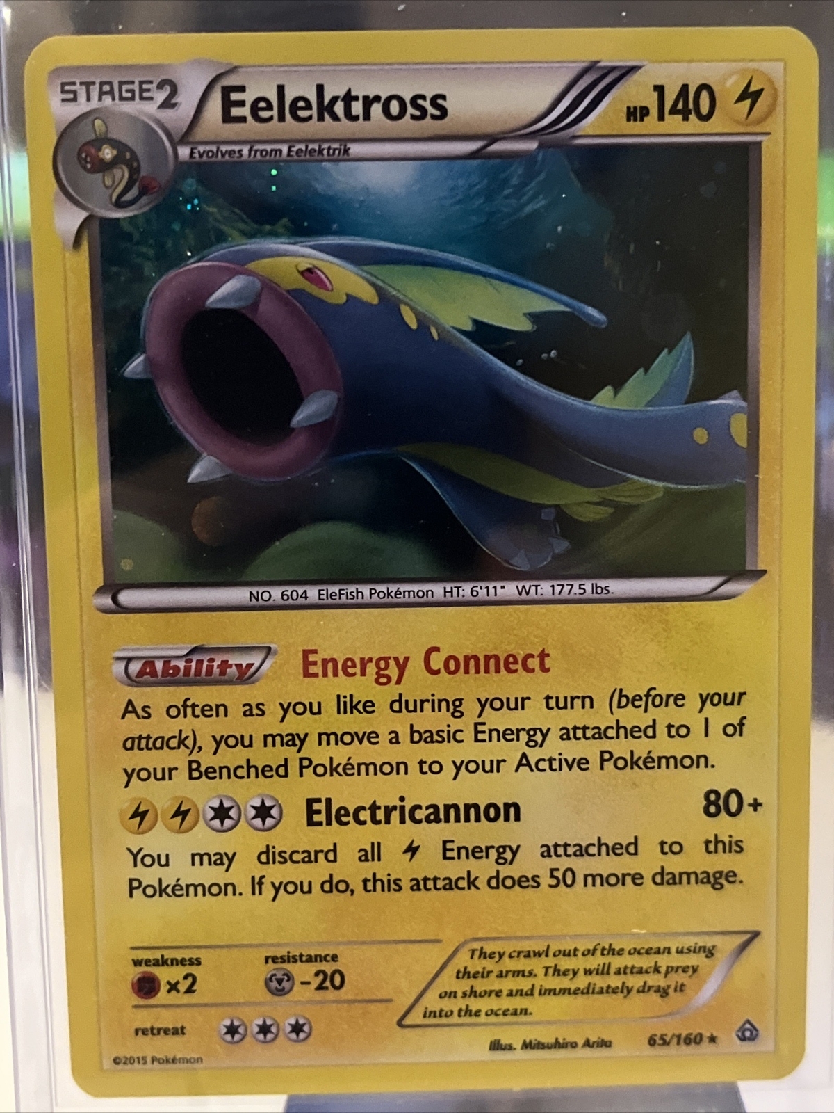 Pokémon TCG Eelektross Primal Clash 65/160 Holo Rare Cosmos Holo Rare NM