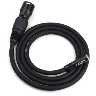 3.5mm Female Mini Jack Stereo to XLR Male Microphone Cable, 1/8'' Female TRS t...