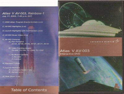 Atlas V AV-003 Interactive DVD Lockheed Martin 2003 Rare Kennedy Space Center