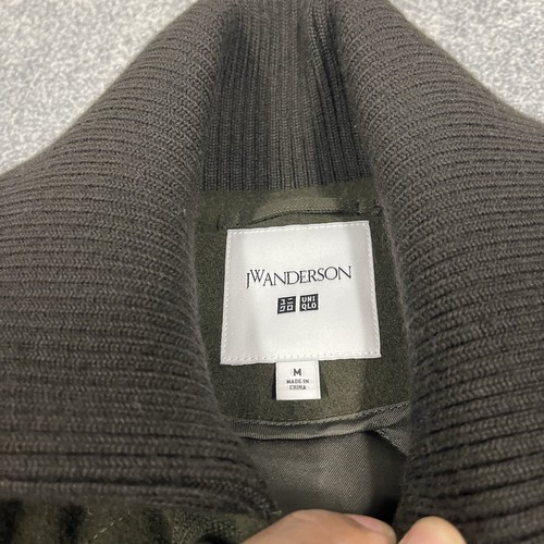 Uniqlo X JW Anderson Wool Quilted Barn Jacket Green Men’s Size Medium Pink - Picture 3 of 11