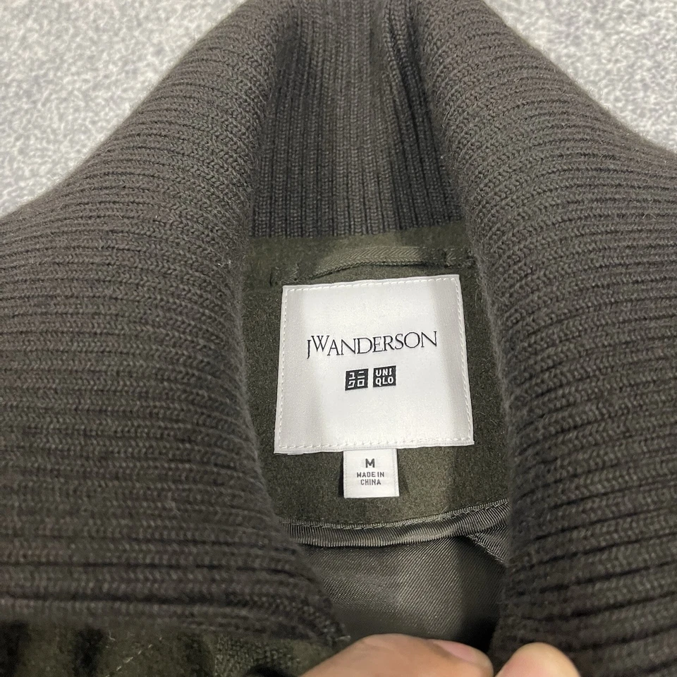 Uniqlo X JW Anderson Wool Quilted Barn Jacket Green Men’s Size Medium Pink - Image 3 of 4