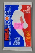 1989-90 NBA Hoops Factory Sealed Wax Pack JOHN STOCKTON ON TOP JS070