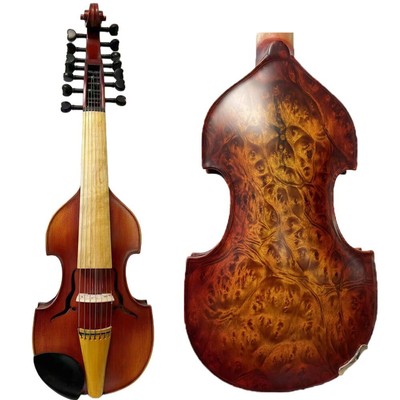 Bird's eye Maple SONG Master Viola d'Amore,7×7 strings 14'',Rich Sound #15509