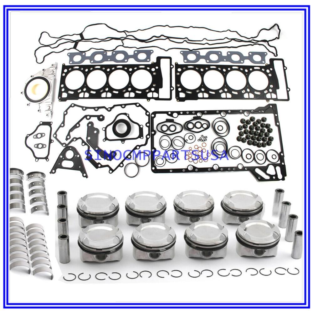 8xピストンとリングセット550i 750i x5 f01 f02 F03 E70 E71 N63 4.4L