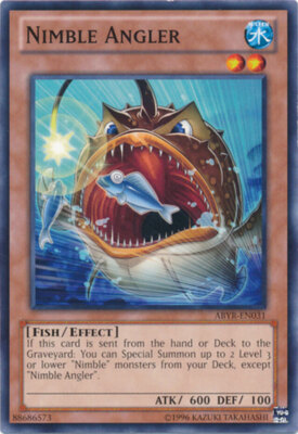 YUGIOH - Nimble Angler - ABYR-EN031 - Common - Unlimited Edition - NM - FLAT RAT