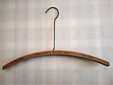 Vintage 16.5" Wooden Clothes Coat Hanger "William H. Harris, Inc." Fine Furs