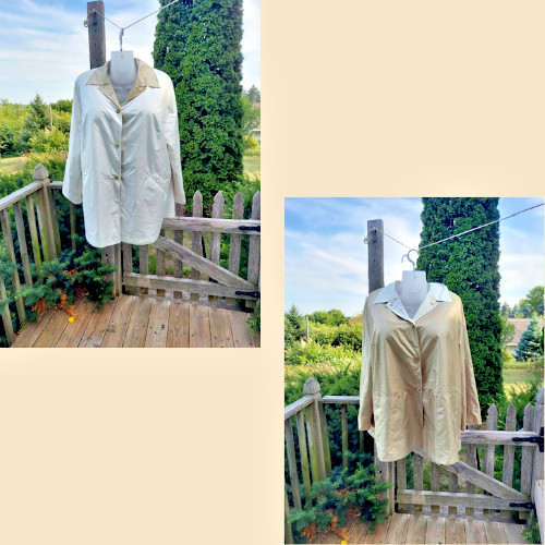 Rio Reversible 2-Way Button Down Collared Ivory a… - image 1