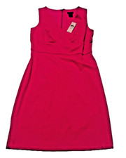 NWT ANN TAYLOR Sleeveless Ponte Knit V-Neck Dress size 4Petite