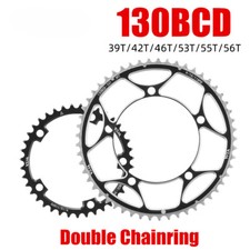 Folding Bike Double Chainring 130BCD 39/53/42/55/46/56T Road Bike Chainwheel