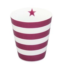 Becher STRIPES pflaume HM263 HAPPY MUG by Krasilnikoff | dänisches Design
