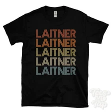 LAITNER REPEATED RETRO STYLE T-SHIRT mens & womens novelty cool name gift