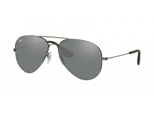 Occhiali da Sole Ray Ban RB3558 grigio specchiato argento 91396G | eBay