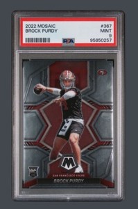 2022 Panini Mosaic Brock Purdy Rookie Card #367 RC PSA 9 Mint