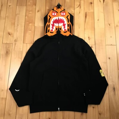 BAPE Tiger full zip hoodie a bathing ape NIGO Black Size M | eBay