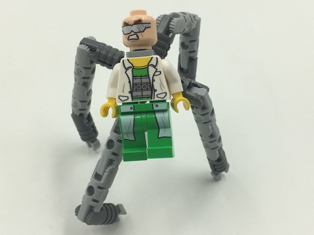Lego Minifigure sh110 Dr. Octopus Otto Octavius Doc Ock White Lab Coat over Brig | eBay