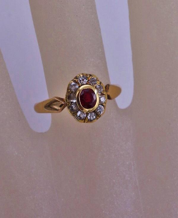 * Ruby ring ring with ruby brilliant diamond 0.40… - image 6