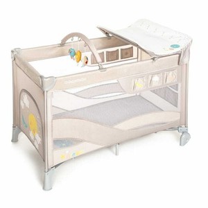 beige travel cot
