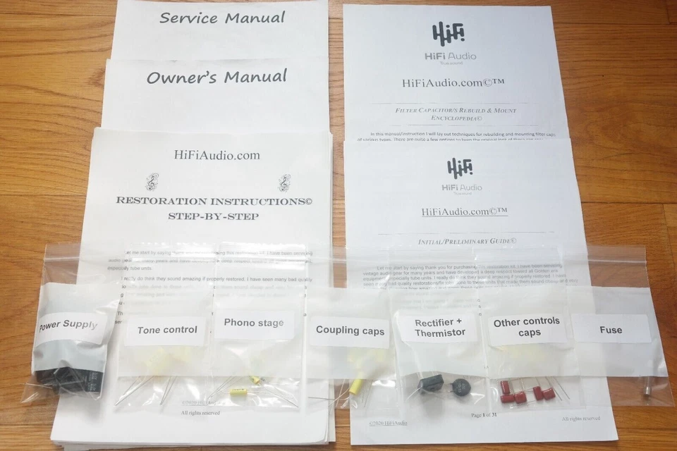 Scott 299D amplificador de tubo restauración reparación actualización reconstrucción kit condensador Foto 2 de 4