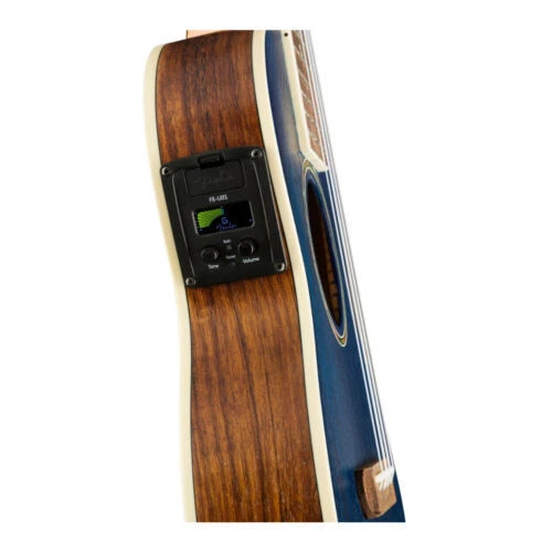 Ukelele de 4 cuerdas Fender Dhani Harrison Signature azul zafiro transparente Foto 3 de 4