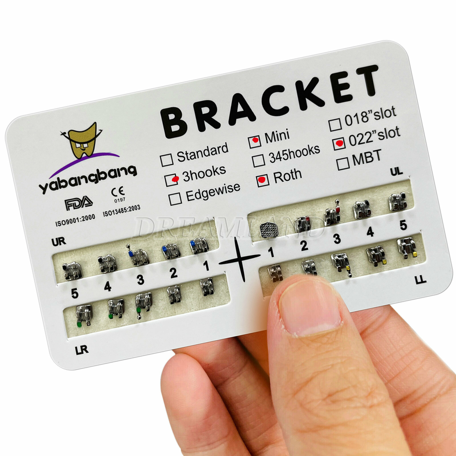 10-100 Kit Dental Orthodontic Brackets Braces Mini Roth Slot.022 3 Hooks #3 Tania okazja, wybuchowe zakupy