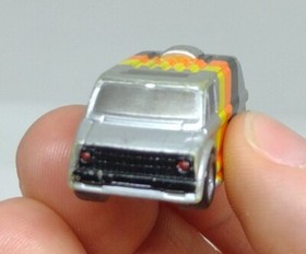 Vintage Micro Machines 1970's Chevrolet Van Silver w/Stripes 1987 Galoob