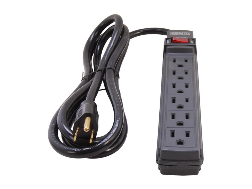 TRIPP LITE TLP6B 6 Feet 6 Outlets 360 Joules Protect It! Surge Suppressor Black - Image 2 of 4