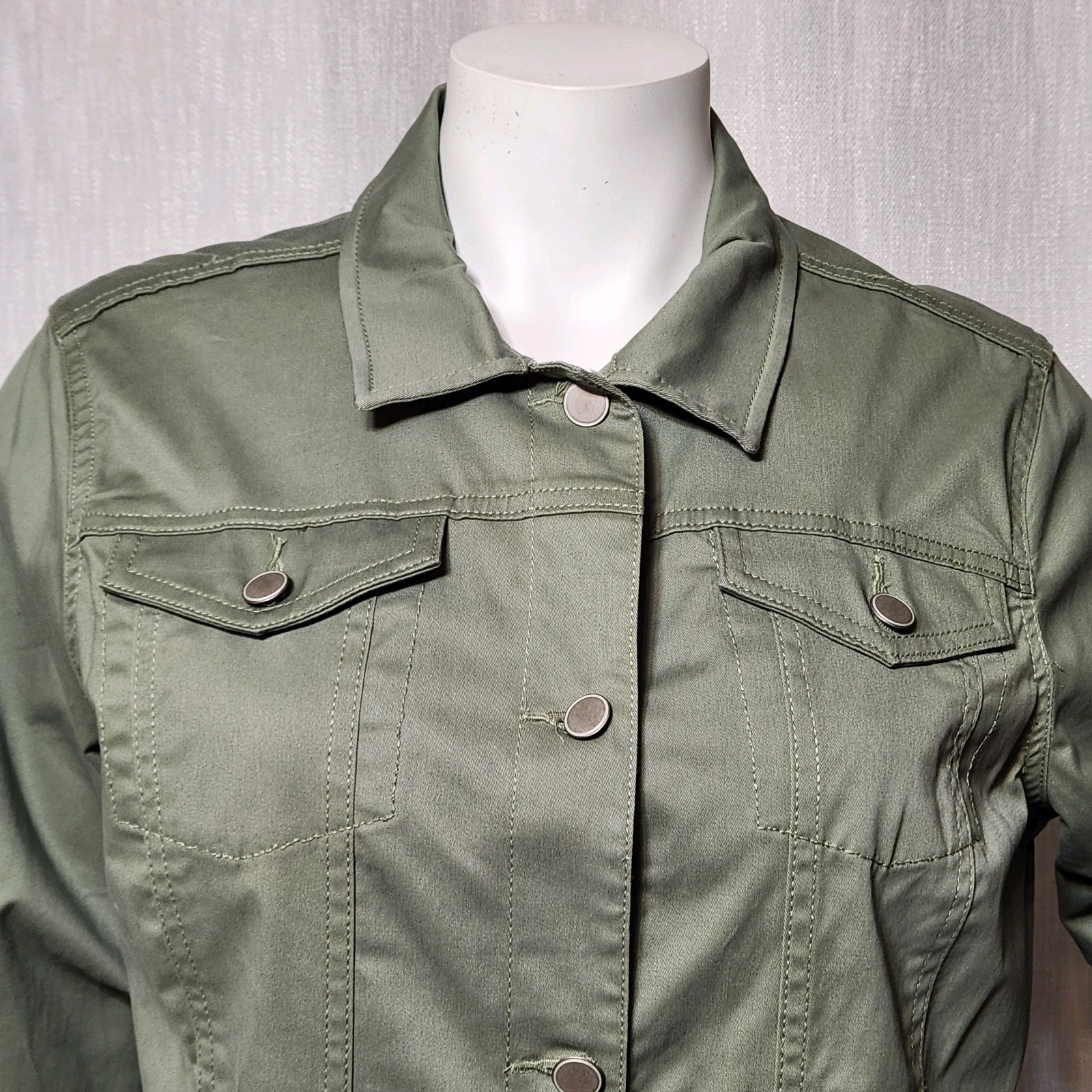 Croft And Barrow Button Down Jacket Green - image 12