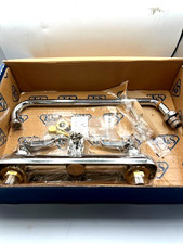 T S B-1128 Workboard Faucet, 8" Centers, 12" Swing Nozzle, Chrome