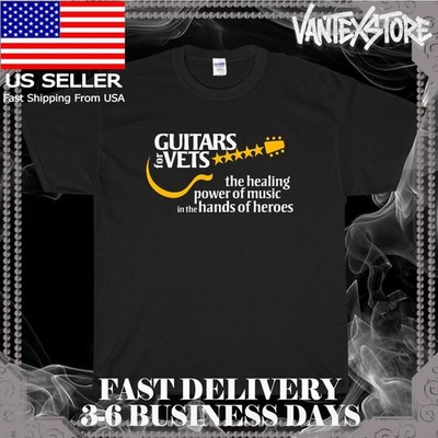 NEW SHIRT GUITAR'S FOR VETS LOGO MEN'S T-SHIRT FUNNY AMERICAN USA SIZE S-5XL
