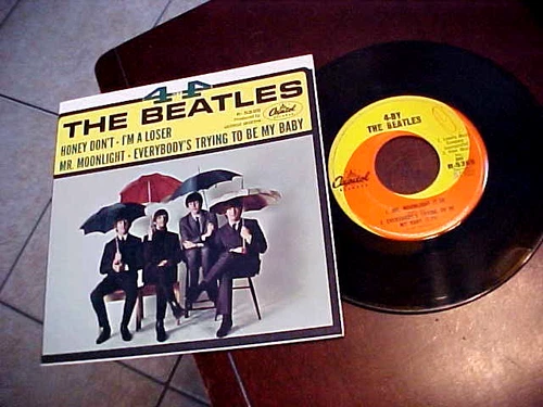 THE BEATLES- 1965 4 By 4 The Beatles  EP -CAPITOL#R-5365 / W. Sleeve -EX - VG