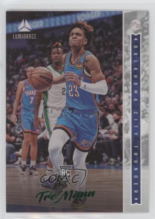 2021-22 Panini Chronicles Luminance Green Tre Mann #258 Rookie RC 0x3f
