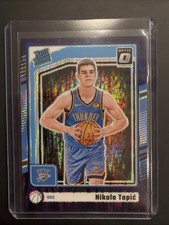 2024-25 Donruss Optic - Rated Rookie Nikola Topic #278 Purple Shock Prizm (RC)