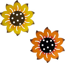 8.66" Outdoor Metal Flowers for outside - Metal Flower Wall Art D cor  Rustic Han