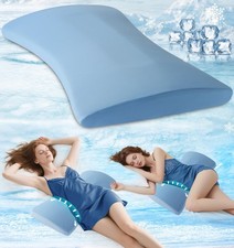 Lumbar Support Pillow for Bed Relief Back Pain: Lower 60x26x5.5 cm, Navy Blue