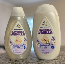 Johnson's Lavender  Vanilla Wash  Shampoo  Baby Lotion Bundle