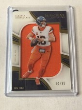 Panini Immaculate Bo Nix Clearly Immaculate Rookie Jerseys Serial/99 Broncos