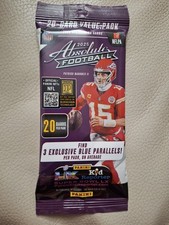 2025 Panini Absolute Football 20 Card Jumbo Value Cello - Sealed Fat Pack Purple