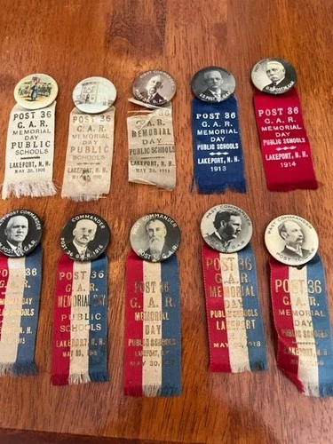 GAR NEW HAMPSHIRE MEMORIAL DAY BADGES