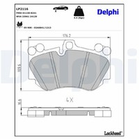 Delphi BremsbelÄGe Satz Vorderachse Passend FÜR Audi A4 A5 A8 R8 Porsche
