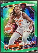 Tina Charles 2025 Panini WNBA Prizm GREEN PRIZM Connecticut Sun #3