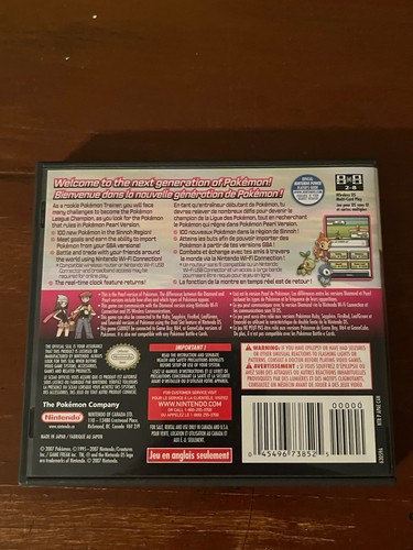 Pokémon Pearl Version (Nintendo DS - 2007) CIB - NTSC-U/C - Picture 3 of 8