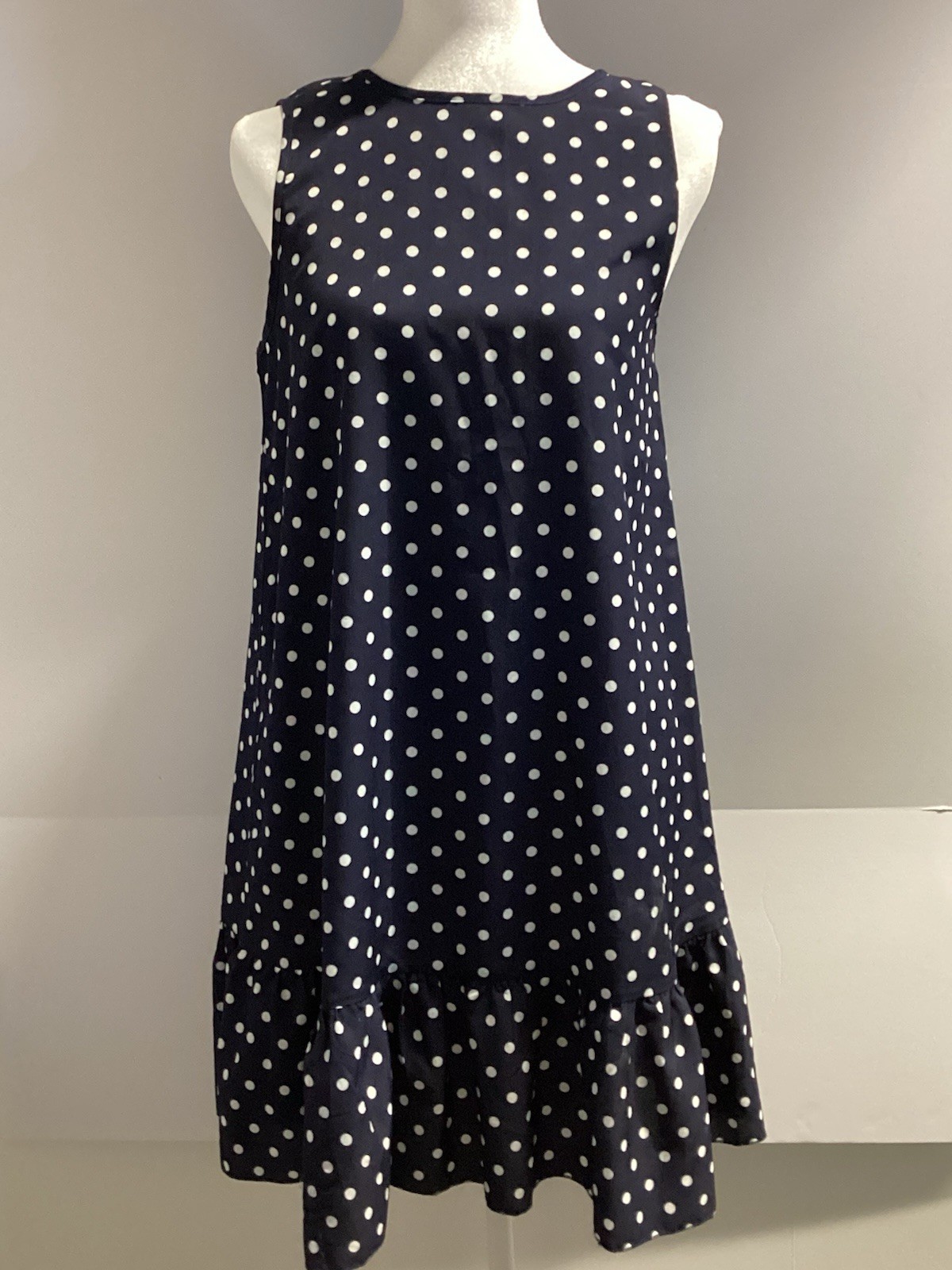 Emery Rose Navy Polka Dot Dress Sz Sm.Y2K Whimsical Easter Mothers Day Grads