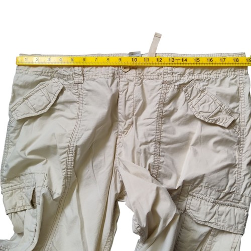 Gap Baggy Cargo Pants size 16 Utility Lightweight Cotton 2008 Beige Surplus - Picture 10 of 14